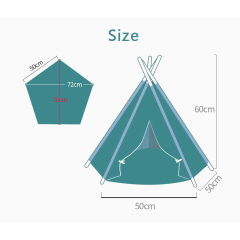 Manufacturer wholesale five sticks detachable portable stable teepee cat tent