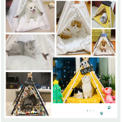 Manufacturer wholesale five sticks detachable portable stable teepee cat tent