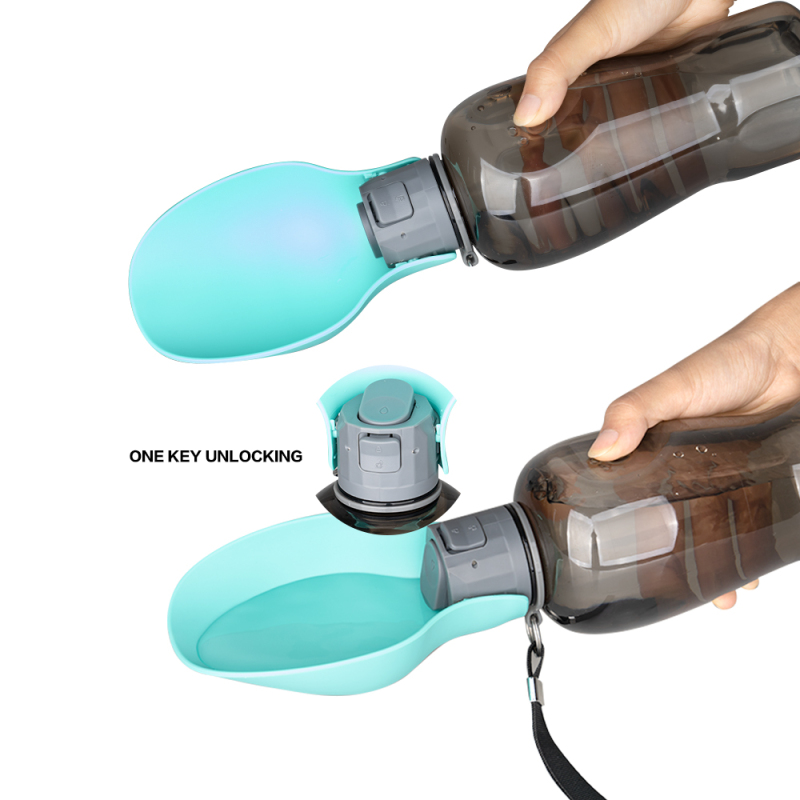 Wholesale Foldable Pink Blue Green Dog Water Bottle Portable
