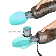 Wholesale Foldable Pink Blue Green Dog Water Bottle Portable