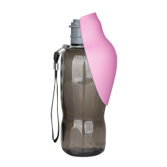Wholesale Foldable Pink Blue Green Dog Water Bottle Portable
