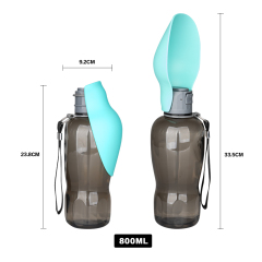 Wholesale Foldable Pink Blue Green Dog Water Bottle Portable