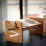 Wholesale Adjustable Height Wooden Silicone Dog Elevated Bowl