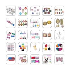 Manufacturer wholesale custom logo name dog id tag round