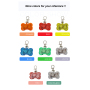Manufacturer wholesale multi-colors bone shape plastic cat pet dog led light tag