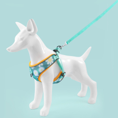 Manufacturer wholesale reflective multi-colors dog harness with flower design