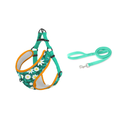Manufacturer wholesale reflective multi-colors dog harness with flower design
