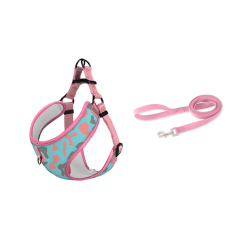 Manufacturer wholesale reflective multi-colors dog harness with flower design