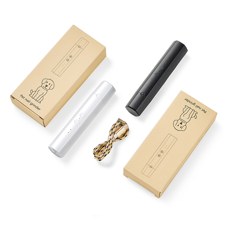 Manufacturer wholesale rechargeable led light dog pet nail grinder