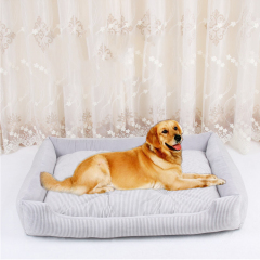 wholesale manufacturer stripe soft plush cat dog bed sofa
