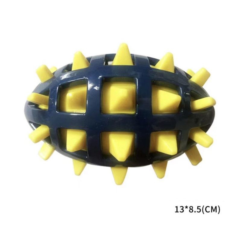 Manufacturer wholesale clean teeth chew rugby design dog tpr toys