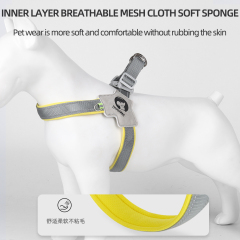 Wholesale Reflective Stripe Leather Dog Harness Saddle Design