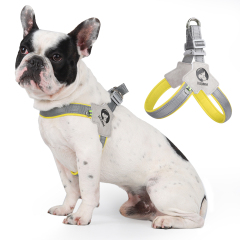 Wholesale Reflective Stripe Leather Dog Harness Saddle Design