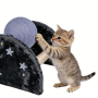 Manufacturer Wholesale Short Plush Cat Scratcher with Sisal Ball