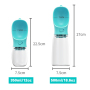 Manufacturer wholesale cheap filter outdoor pink blue portable pet dog water bottle