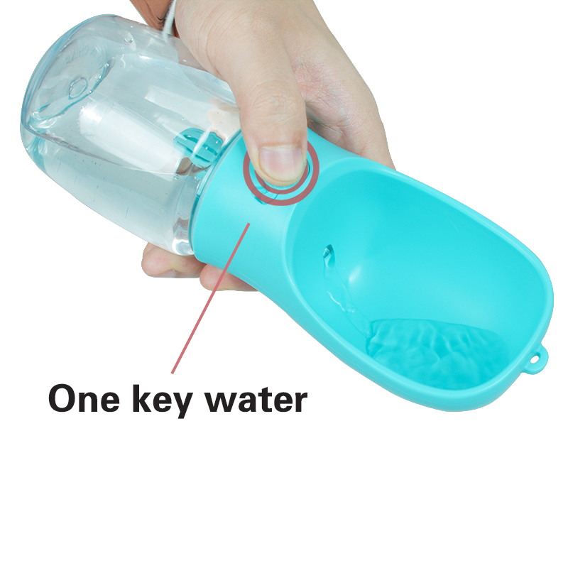 Manufacturer wholesale cheap filter outdoor pink blue portable pet dog water bottle