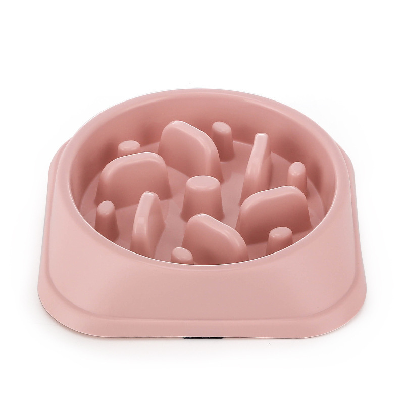 Manufacturer wholesale portable plastic slow feeder dog bowl packed in color box