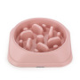 Manufacturer wholesale portable plastic slow feeder dog bowl packed in color box