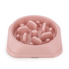 Manufacturer wholesale portable plastic slow feeder dog bowl packed in color box