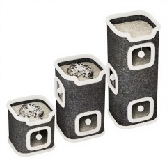 Wholesale One Two Three Layer Luxury Sisal Scratcher Cat House Tree