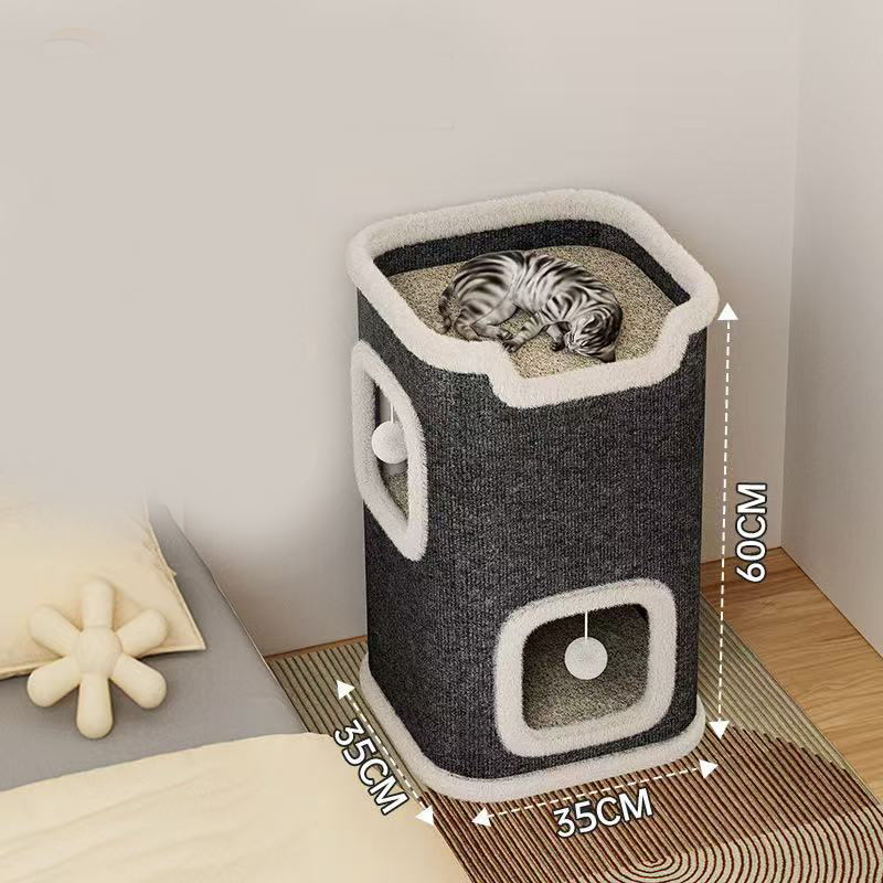 Wholesale One Two Three Layer Luxury Sisal Scratcher Cat House Tree
