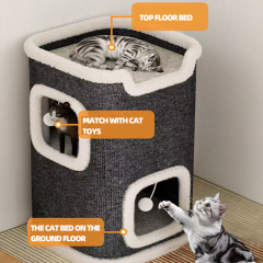 Wholesale One Two Three Layer Luxury Sisal Scratcher Cat House Tree