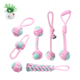 Manufacturer wholesale tpr rope plush poop bag pet dog toys set