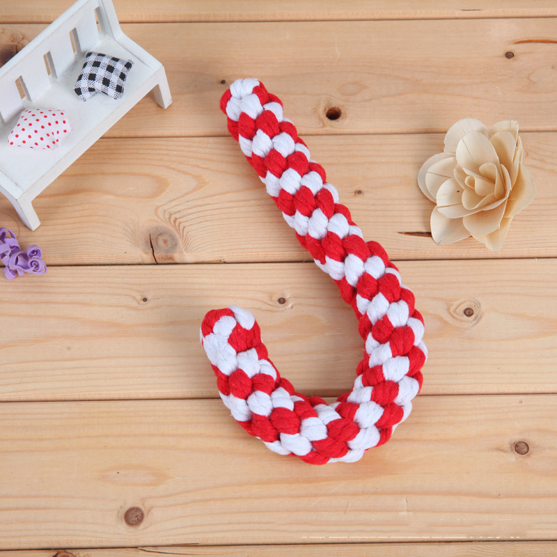 Manufacturer wholesale custom logo mixed batch dog rope christmas cane toys