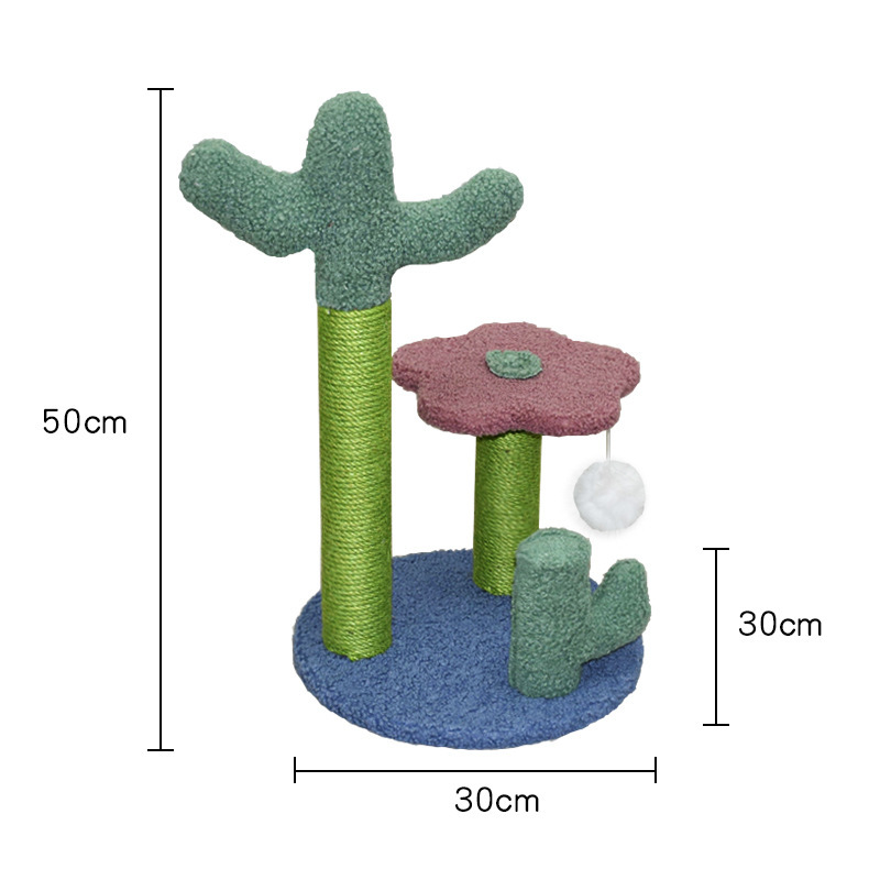 Manufacturer wholesale cute design cashmere sisal cat flower tree