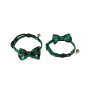 Manufacturer wholesale christmas red orange green cat collar with bowknot