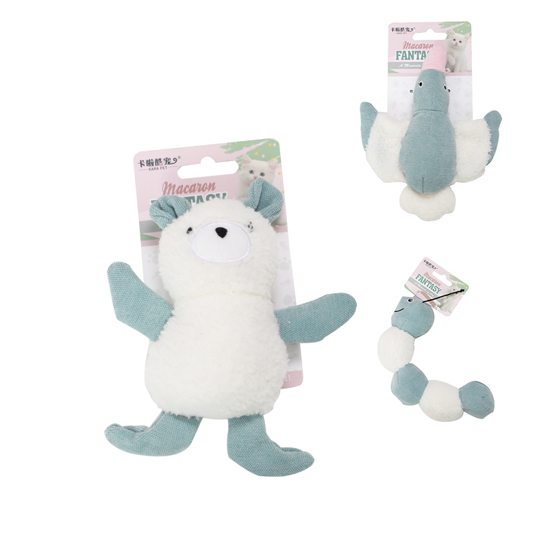 Manufacturer wholesale pink blue cat plush toy