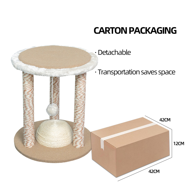 Manufacturer Wholesale Beige Sisal Ball Cat Scratcher Post