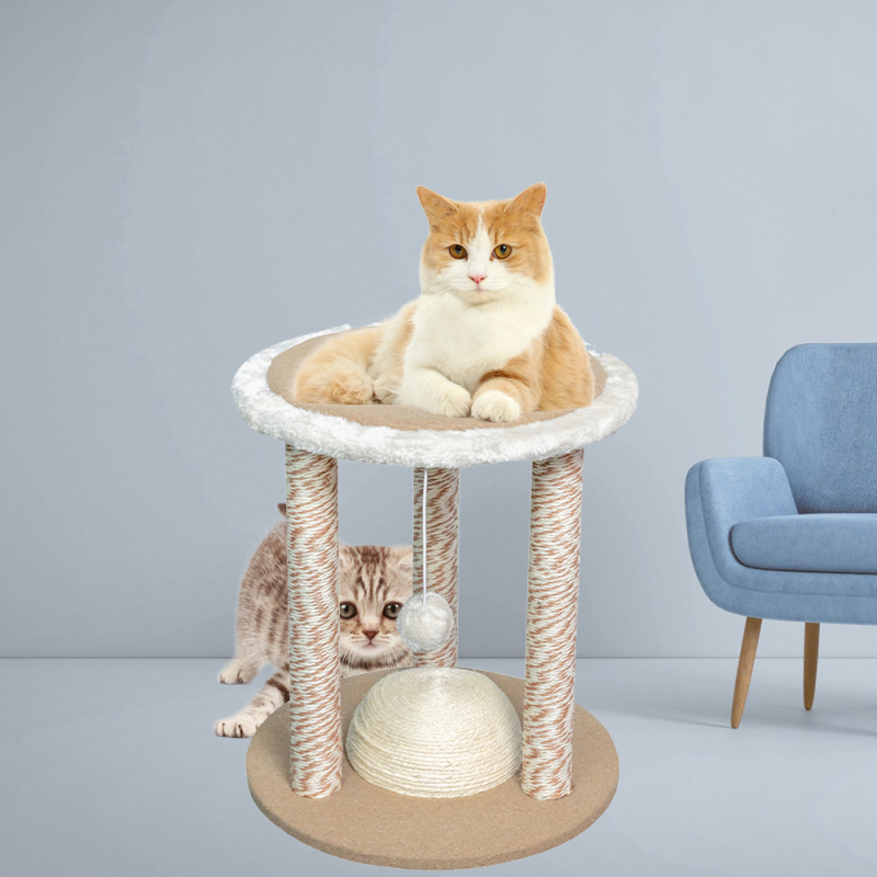 Manufacturer Wholesale Beige Sisal Ball Cat Scratcher Post