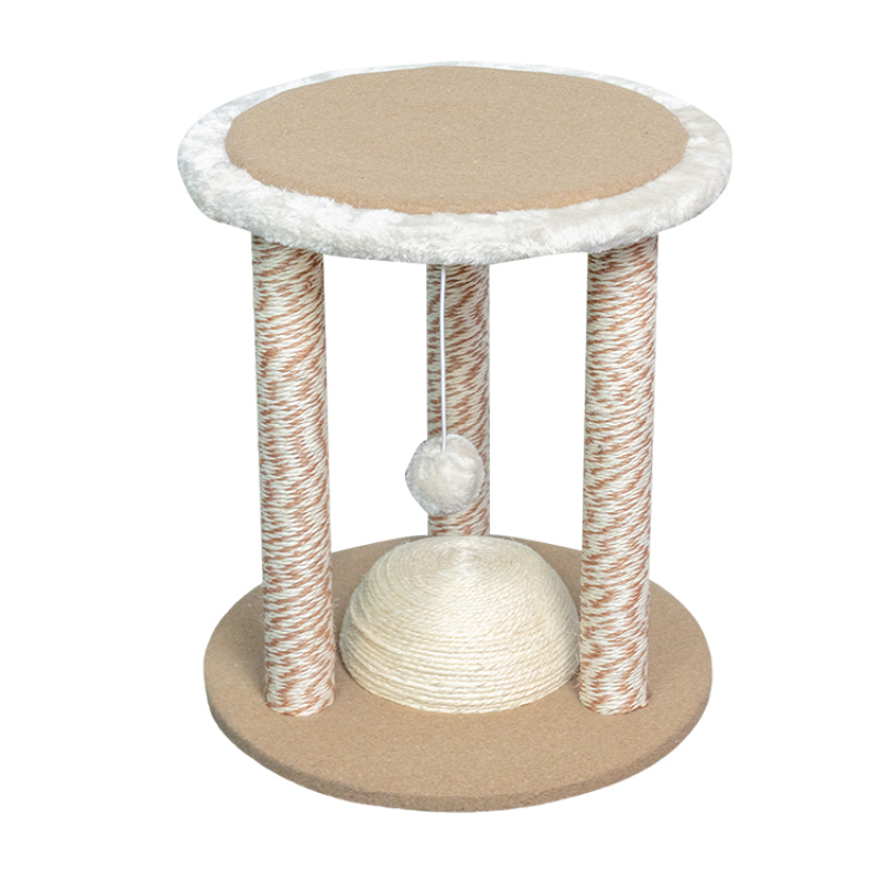 Manufacturer Wholesale Beige Sisal Ball Cat Scratcher Post