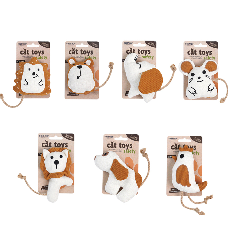 Manufacturer Wholesale Animal Design Plush Rope Catnip Cat Toys