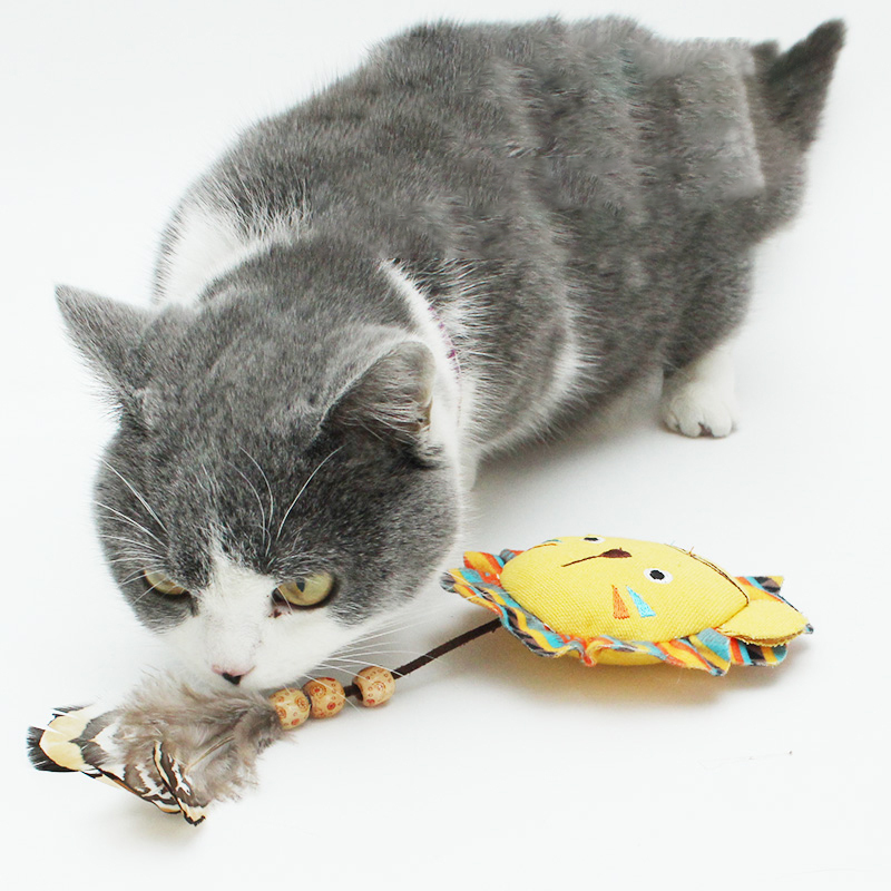 Manufacturer wholesale woodland tribal design plush cat toys