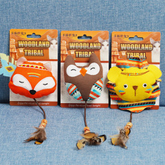 Manufacturer wholesale woodland tribal design plush cat toys