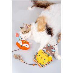 Manufacturer wholesale woodland tribal design plush cat toys