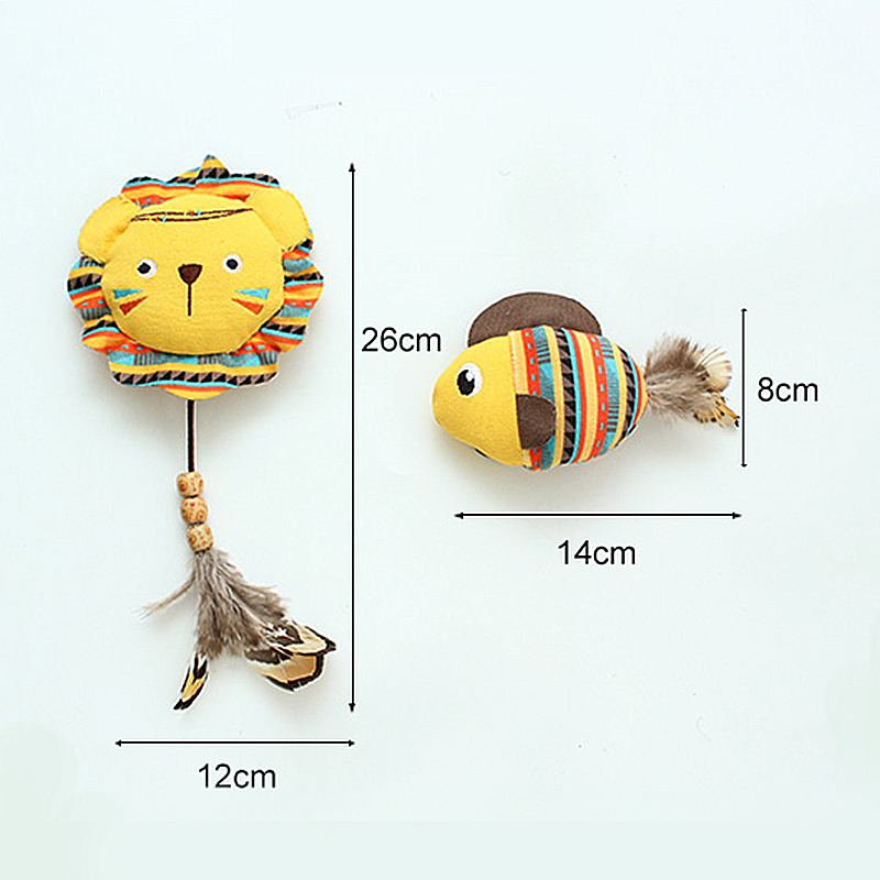 Manufacturer wholesale woodland tribal design plush cat toys