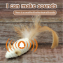 Wholesale Custom Logo Squeaky Feather Mouse Cat Toy