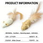 Wholesale Custom Logo Squeaky Feather Mouse Cat Toy