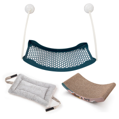 Manufacturer wholesale stable sucker hanging window cat hammock with blanket