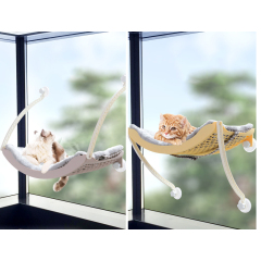 Manufacturer wholesale stable sucker hanging window cat hammock with blanket