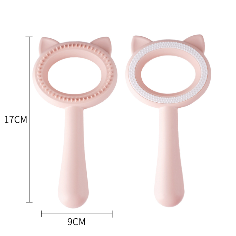 Manufacturer wholesale cute design double-sided cat brush with ear