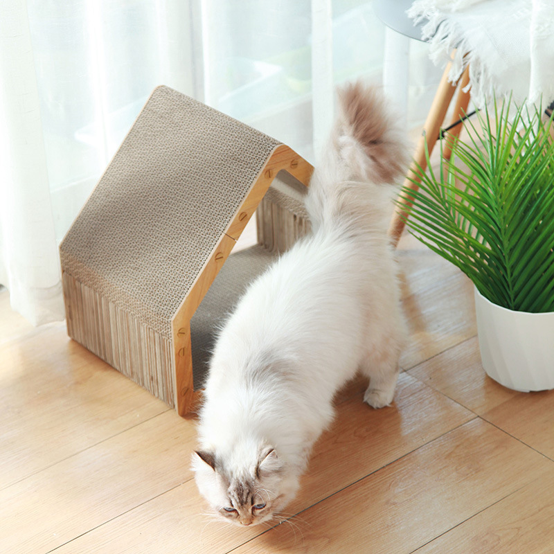 Wholesale House Shape Corrugated Cat Scratcher Board