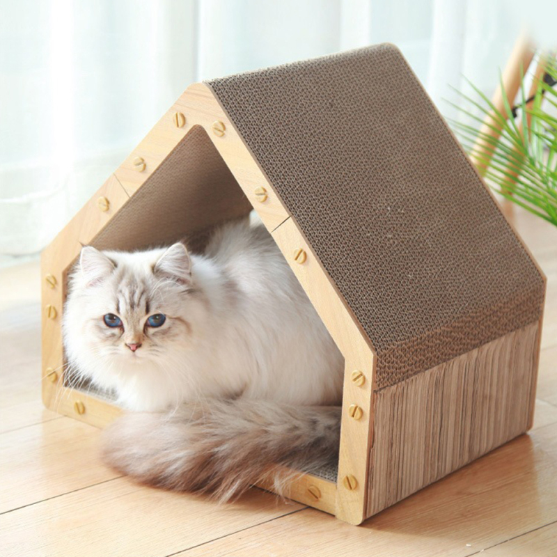 Wholesale House Shape Corrugated Cat Scratcher Board