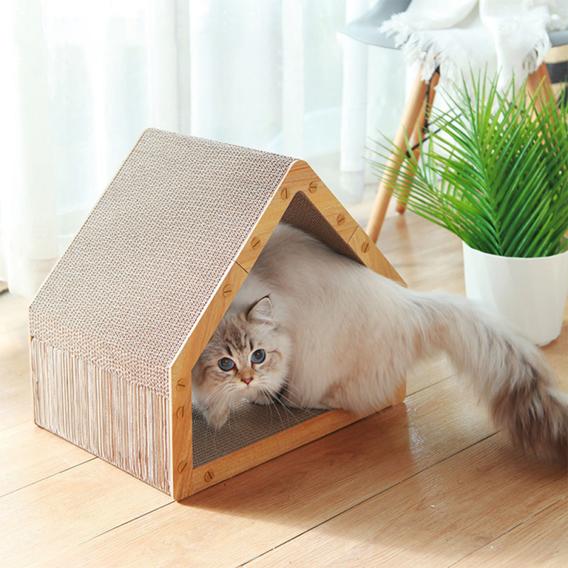 Wholesale House Shape Corrugated Cat Scratcher Board