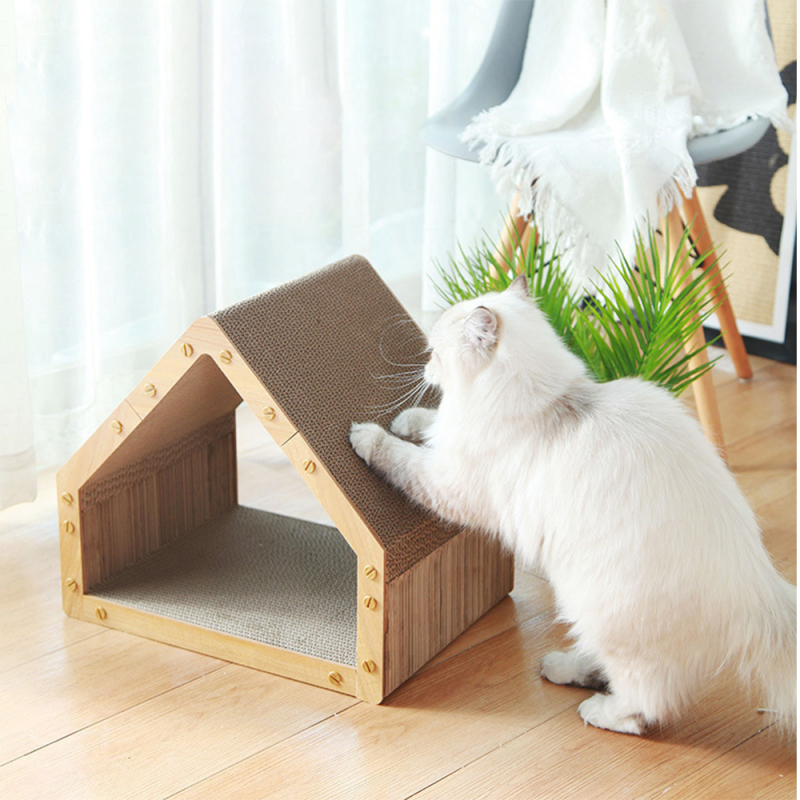 Wholesale House Shape Corrugated Cat Scratcher Board
