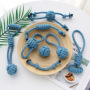 Manufacturer wholesale orange green blue chew dog rope toys set