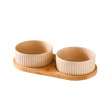 two khaki bowls